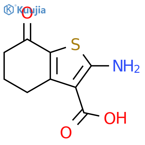 2-amino-7-oxo-4,5,6,7-tetrahydro-1-benzothiophene-3-carboxylic acid structure