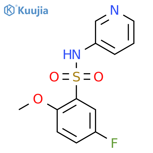 5-fluoro-2-methoxy-N-(pyridin-3-yl)benzene-1-sulfonamide structure