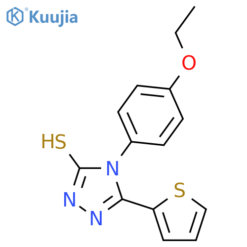 4-(4-ethoxyphenyl)-5-(thiophen-2-yl)-4H-1,2,4-triazole-3-thiol structure