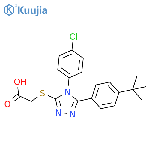 2-{5-(4-tert-butylphenyl)-4-(4-chlorophenyl)-4H-1,2,4-triazol-3-ylsulfanyl}acetic acid structure