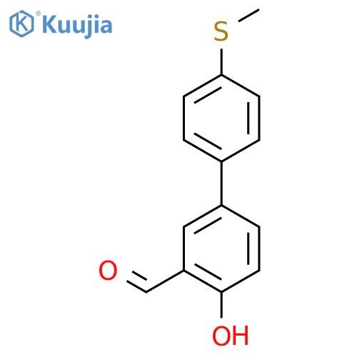 4-Hydroxy-4'-(methylthio)[1,1'-biphenyl]-3-carboxaldehyde structure