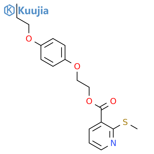 2-(4-Propoxyphenoxy)ethyl 2-(methylsulfanyl)pyridine-3-carboxylate structure