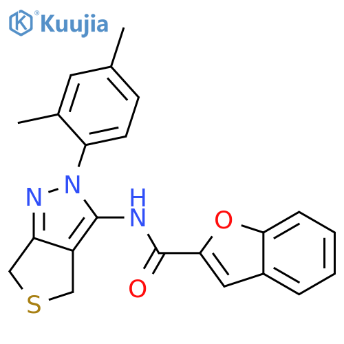 N-2-(2,4-dimethylphenyl)-2H,4H,6H-thieno3,4-cpyrazol-3-yl-1-benzofuran-2-carboxamide structure