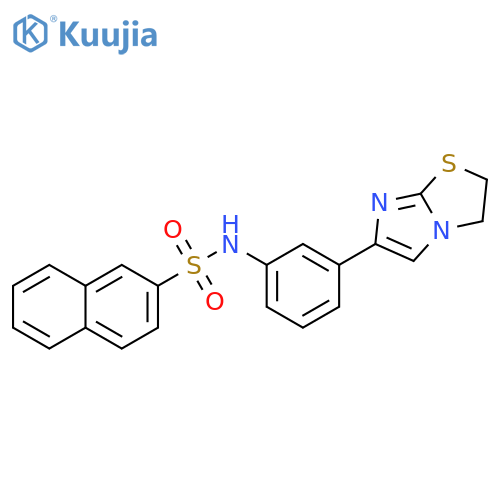 N-(3-{2H,3H-imidazo2,1-b1,3thiazol-6-yl}phenyl)naphthalene-2-sulfonamide structure