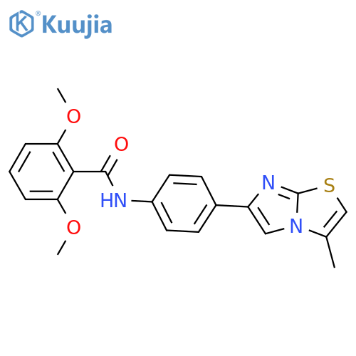 2,6-dimethoxy-N-(4-{3-methylimidazo2,1-b1,3thiazol-6-yl}phenyl)benzamide structure