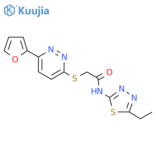 N-(5-ethyl-1,3,4-thiadiazol-2-yl)-2-{6-(furan-2-yl)pyridazin-3-ylsulfanyl}acetamide structure