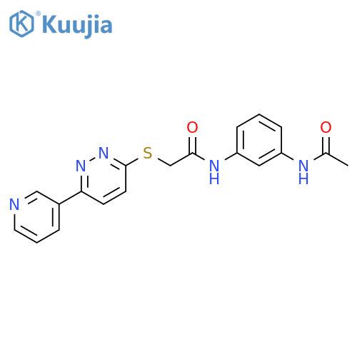 N-(3-acetamidophenyl)-2-{6-(pyridin-3-yl)pyridazin-3-ylsulfanyl}acetamide structure