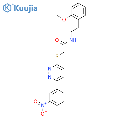 N-2-(2-methoxyphenyl)ethyl-2-{6-(3-nitrophenyl)pyridazin-3-ylsulfanyl}acetamide structure