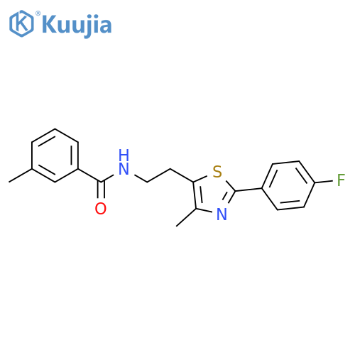 N-{2-2-(4-fluorophenyl)-4-methyl-1,3-thiazol-5-ylethyl}-3-methylbenzamide structure