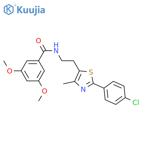 N-{2-2-(4-chlorophenyl)-4-methyl-1,3-thiazol-5-ylethyl}-3,5-dimethoxybenzamide structure