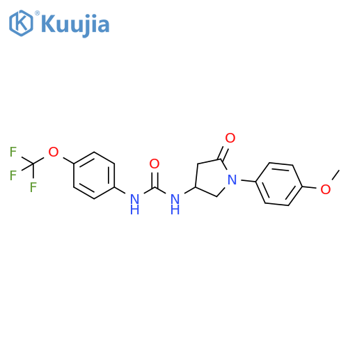 3-1-(4-methoxyphenyl)-5-oxopyrrolidin-3-yl-1-4-(trifluoromethoxy)phenylurea structure