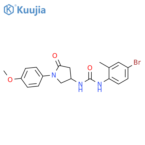 1-(4-bromo-2-methylphenyl)-3-1-(4-methoxyphenyl)-5-oxopyrrolidin-3-ylurea structure