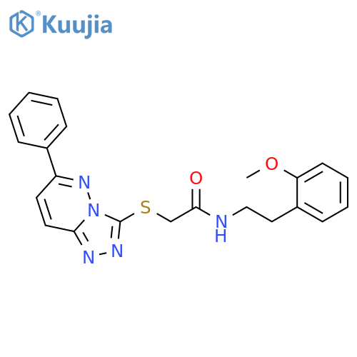 N-2-(2-methoxyphenyl)ethyl-2-({6-phenyl-1,2,4triazolo4,3-bpyridazin-3-yl}sulfanyl)acetamide structure