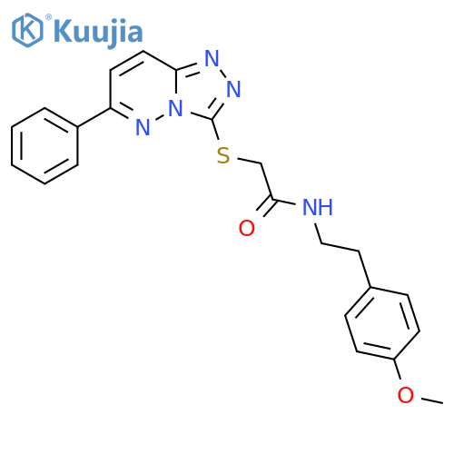 N-2-(4-methoxyphenyl)ethyl-2-({6-phenyl-1,2,4triazolo4,3-bpyridazin-3-yl}sulfanyl)acetamide structure