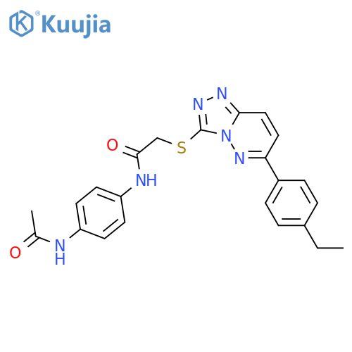 N-(4-acetamidophenyl)-2-{6-(4-ethylphenyl)-1,2,4triazolo4,3-bpyridazin-3-ylsulfanyl}acetamide structure