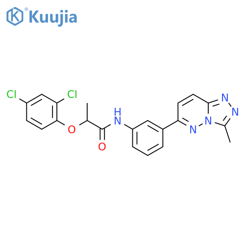 2-(2,4-dichlorophenoxy)-N-(3-{3-methyl-1,2,4triazolo4,3-bpyridazin-6-yl}phenyl)propanamide structure