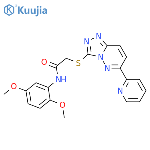 N-(2,5-dimethoxyphenyl)-2-{6-(pyridin-2-yl)-1,2,4triazolo4,3-bpyridazin-3-ylsulfanyl}acetamide structure
