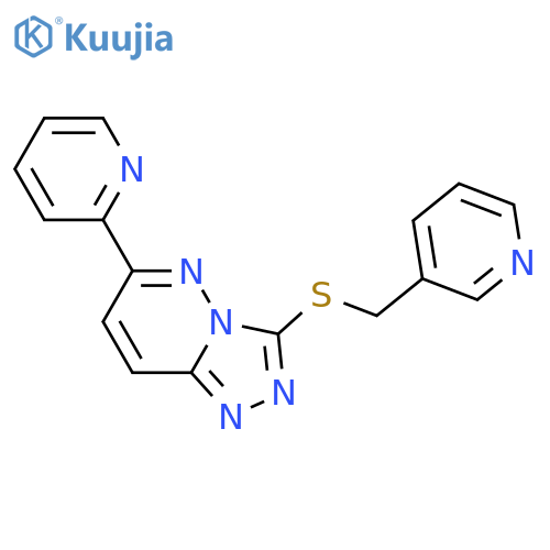2-(3-{(pyridin-3-yl)methylsulfanyl}-1,2,4triazolo4,3-bpyridazin-6-yl)pyridine structure