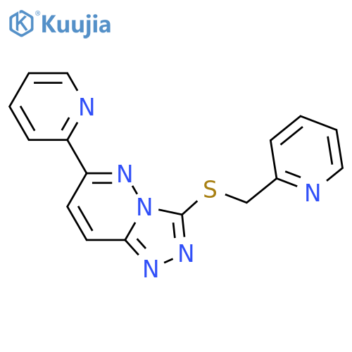 2-(3-{(pyridin-2-yl)methylsulfanyl}-1,2,4triazolo4,3-bpyridazin-6-yl)pyridine structure