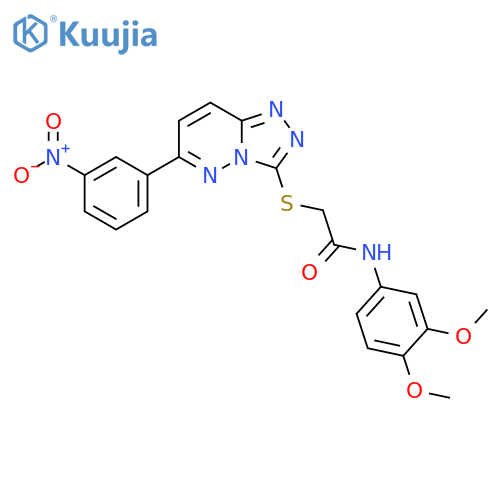 N-(3,4-dimethoxyphenyl)-2-{6-(3-nitrophenyl)-1,2,4triazolo4,3-bpyridazin-3-ylsulfanyl}acetamide structure