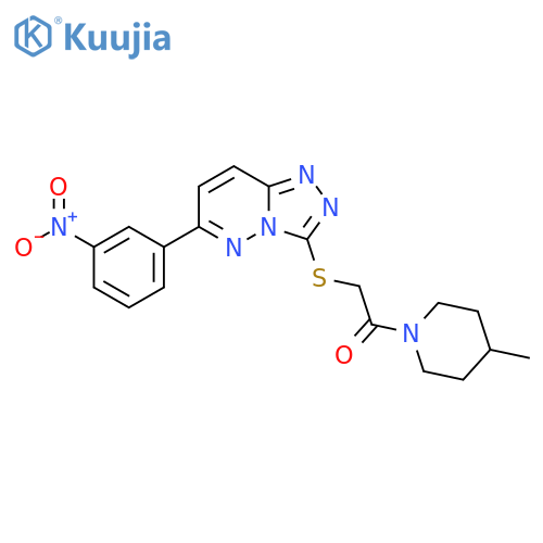1-(4-methylpiperidin-1-yl)-2-{6-(3-nitrophenyl)-1,2,4triazolo4,3-bpyridazin-3-ylsulfanyl}ethan-1-one structure