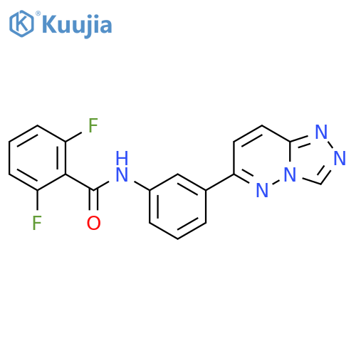 2,6-difluoro-N-(3-{1,2,4triazolo4,3-bpyridazin-6-yl}phenyl)benzamide structure