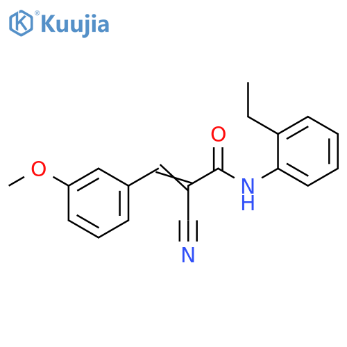 2-Propenamide, 2-cyano-N-(2-ethylphenyl)-3-(3-methoxyphenyl)- structure