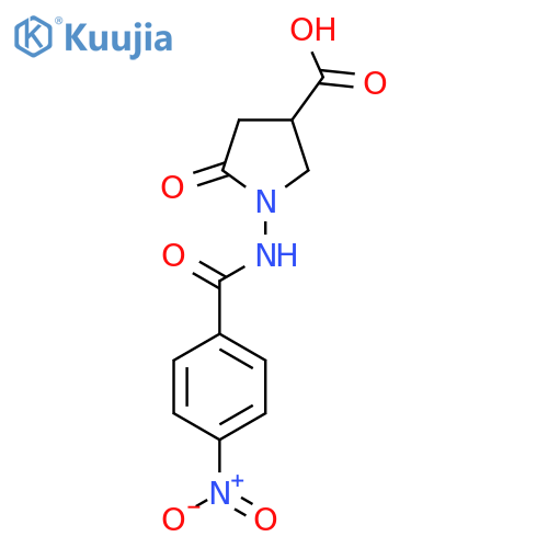 1-(4-Nitrobenzoyl)amino-5-oxopyrrolidine-3-carboxylic Acid structure