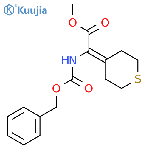 Methyl 2-(Cbz-amino)-2-(tetrahydrothiopyran-4-ylidene)acetate structure