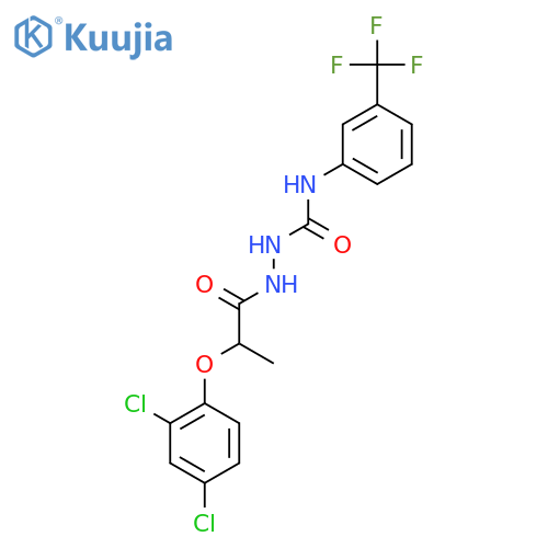 1-(2-(2,4-Dichlorophenoxy)propionyl)-4-(3-(trifluoromethyl)phenyl)semicarbazide structure
