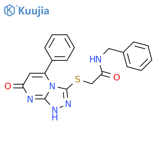 N-benzyl-2-({7-oxo-5-phenyl-7H,8H-1,2,4triazolo4,3-apyrimidin-3-yl}sulfanyl)acetamide structure