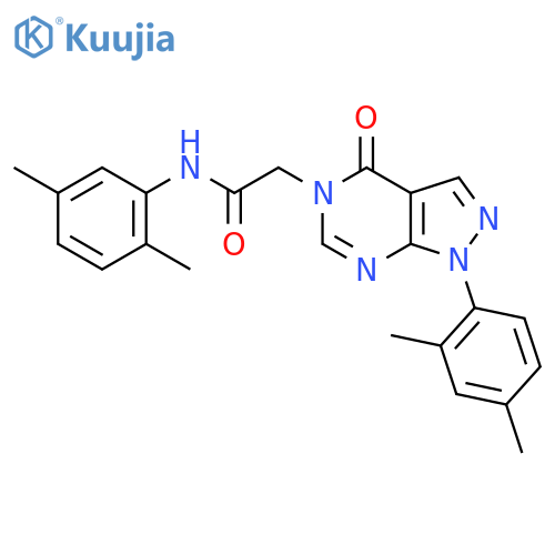 N-(2,5-dimethylphenyl)-2-1-(2,4-dimethylphenyl)-4-oxo-1H,4H,5H-pyrazolo3,4-dpyrimidin-5-ylacetamide structure