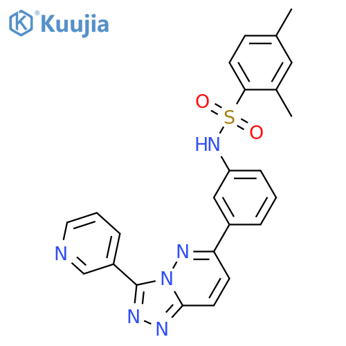 2,4-dimethyl-N-{3-3-(pyridin-3-yl)-1,2,4triazolo4,3-bpyridazin-6-ylphenyl}benzene-1-sulfonamide structure