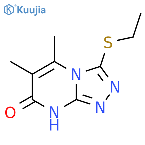 3-(ethylsulfanyl)-5,6-dimethyl-7H,8H-1,2,4triazolo4,3-apyrimidin-7-one structure