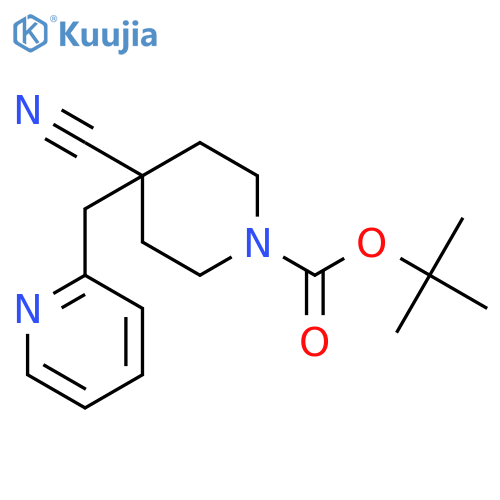 1-BOC-4-CYANO-4-(2-PYRIDINYLMETHYL)-PIPERIDINE structure