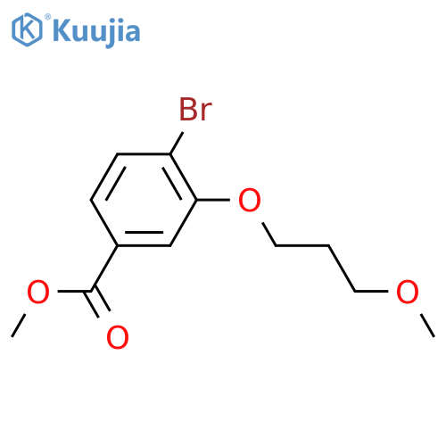 Benzoic acid, 4-bromo-3-(3-methoxypropoxy)-, methyl ester structure