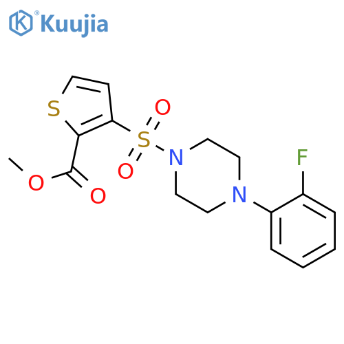 methyl 3-{4-(2-fluorophenyl)piperazin-1-ylsulfonyl}thiophene-2-carboxylate structure