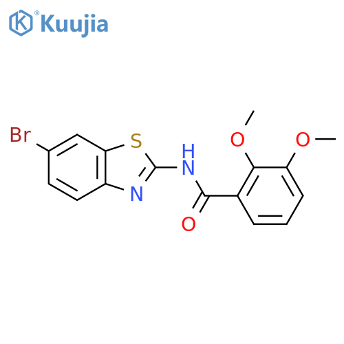 N-(6-bromo-1,3-benzothiazol-2-yl)-2,3-dimethoxybenzamide structure