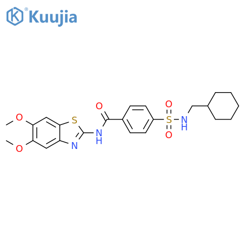 4-cyclohexyl(methyl)sulfamoyl-N-(5,6-dimethoxy-1,3-benzothiazol-2-yl)benzamide structure