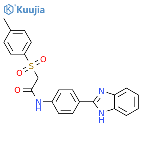 N-4-(1H-1,3-benzodiazol-2-yl)phenyl-2-(4-methylbenzenesulfonyl)acetamide structure