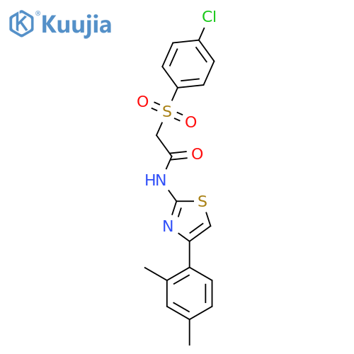 2-(4-chlorobenzenesulfonyl)-N-4-(2,4-dimethylphenyl)-1,3-thiazol-2-ylacetamide structure