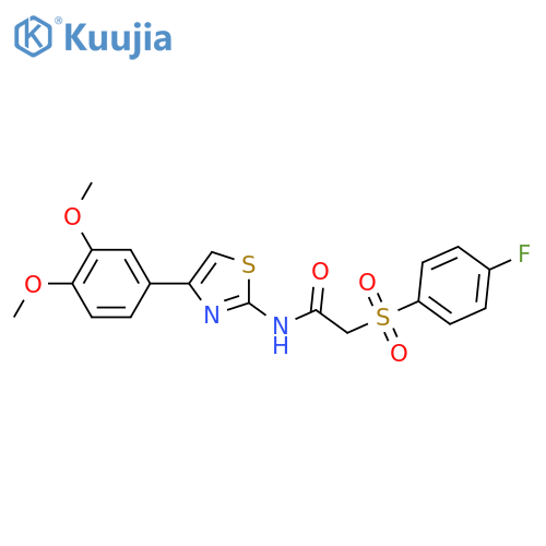 N-4-(3,4-dimethoxyphenyl)-1,3-thiazol-2-yl-2-(4-fluorobenzenesulfonyl)acetamide structure