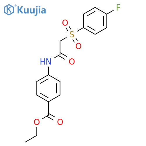 ethyl 4-2-(4-fluorobenzenesulfonyl)acetamidobenzoate structure