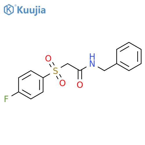 N-benzyl-2-(4-fluorobenzenesulfonyl)acetamide structure