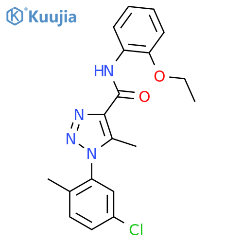 1-(5-chloro-2-methylphenyl)-N-(2-ethoxyphenyl)-5-methyl-1H-1,2,3-triazole-4-carboxamide structure