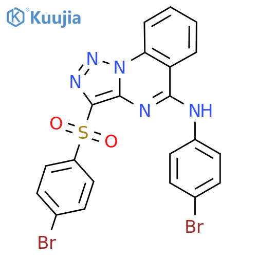 3-(4-bromobenzenesulfonyl)-N-(4-bromophenyl)-1,2,3triazolo1,5-aquinazolin-5-amine structure