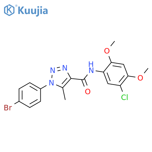 1-(4-bromophenyl)-N-(5-chloro-2,4-dimethoxyphenyl)-5-methyl-1H-1,2,3-triazole-4-carboxamide structure