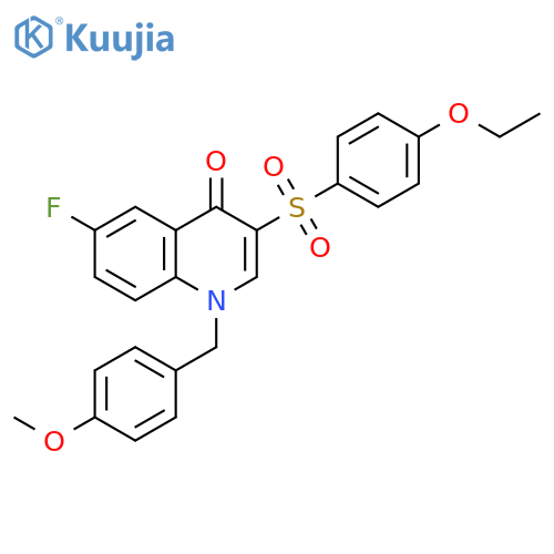 3-(4-ethoxybenzenesulfonyl)-6-fluoro-1-(4-methoxyphenyl)methyl-1,4-dihydroquinolin-4-one structure