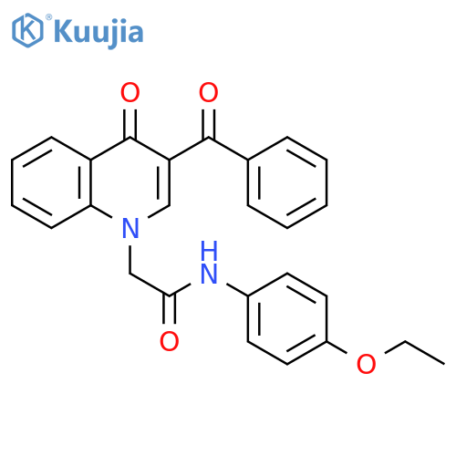 2-(3-benzoyl-4-oxo-1,4-dihydroquinolin-1-yl)-N-(4-ethoxyphenyl)acetamide structure