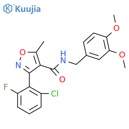 3-(2-Chloro-6-fluorophenyl)-N-[(3,4-dimethoxyphenyl)methyl]-5-methyl-1,2-oxazole-4-carboxamide structure